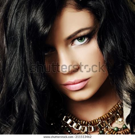 Sensuality Woman Brunette Face Closeup Stock Photo Shutterstock
