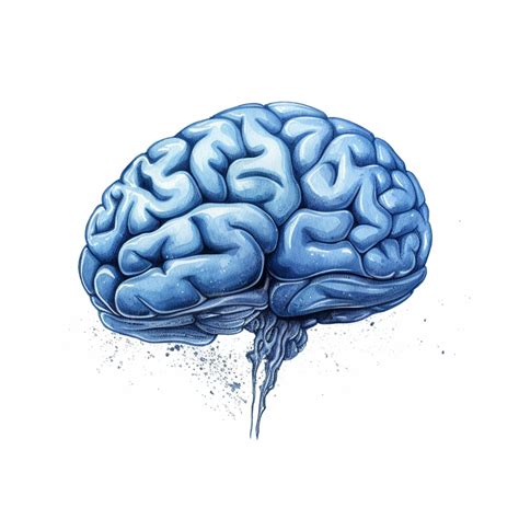 Premium AI Image | illustrated blue brain