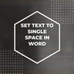 Single Spaced in Word: Mastering This Document Style - Adazing