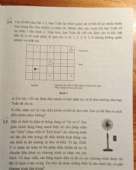 1 4 Với rô bốt như bài 1 3 bạn Tuấn lại thích quan sát rô bốt đi lại