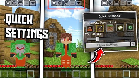 Op Quick Settings For Minecraft Pe F5 Button Mod For Mcpe Quick