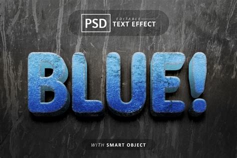 Blue 3d Text Effect Editable 2179208 Photoshop Plugins Design Bundles