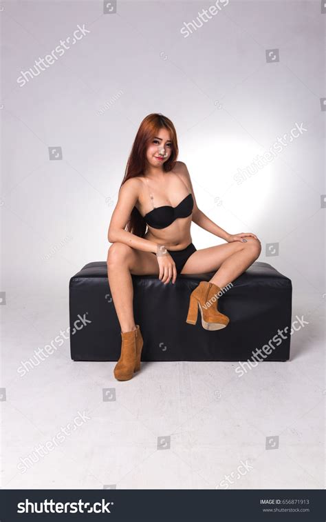 Sexy Asian Woman White Lingerie On Stock Photo Shutterstock