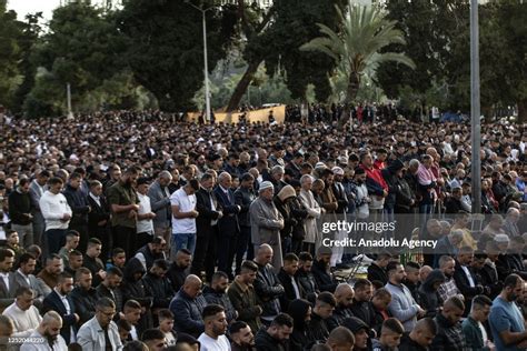 Muslims Perform The Eid Al Fitr Prayer At Masjid Al Aqsa Compound In