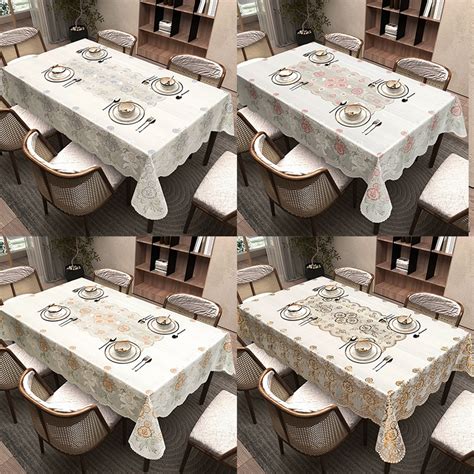 Jual Taplak Meja Anti Air Dan Minyak Alas Meja Makan Motif Table Cloth