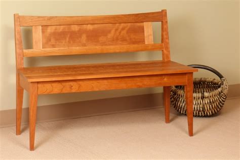 Shaker Bench With Low Back Traditional Indoor Benches Seattle
