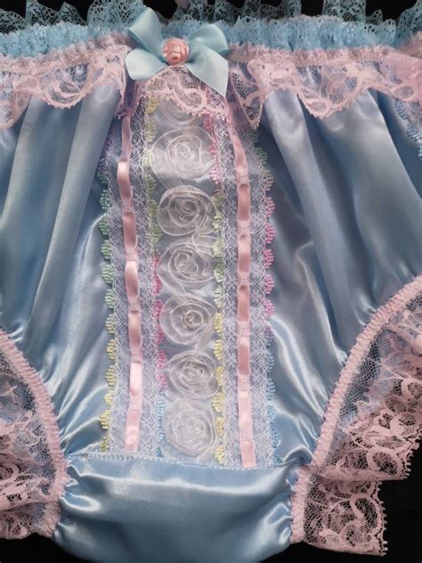 Baby Blue Sissy Bikini Panties Satin Sissy Knickers Organza Etsy