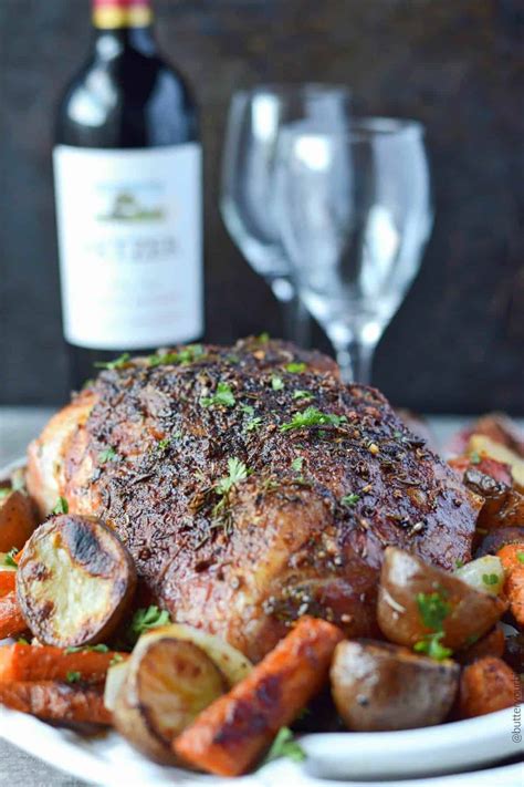 Garlic Rosemary Roasted Pork Shoulder - Butter Your Biscuit