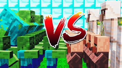 1000 Mutant Zombies Vs 1000 Mutant Iron Golems Minecraft Youtube