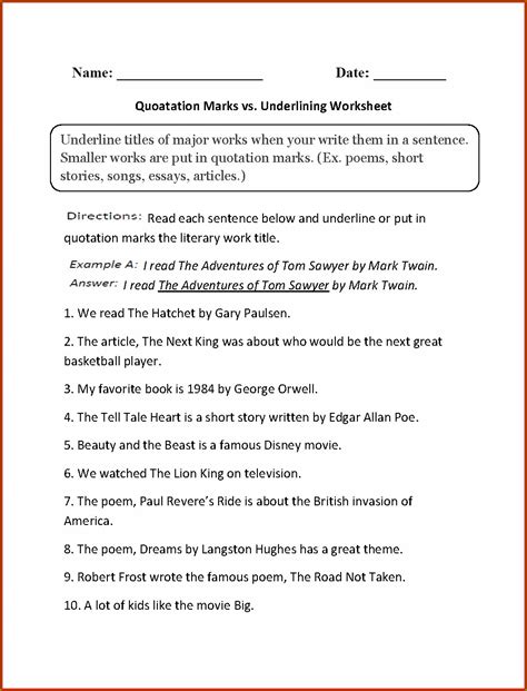 Quotation Marks Interactive Worksheet Quotation Worksheets Grade My