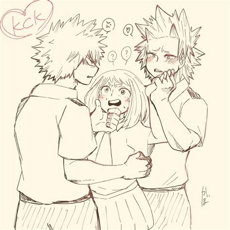 Bakugou Katsuki And Uraraka Ochako And Kirishima Eijirou My Hero Academia