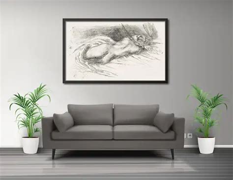 Eugène Delacroix Vintage erotic nude art of a naked woman plakat Galeria Plakatu