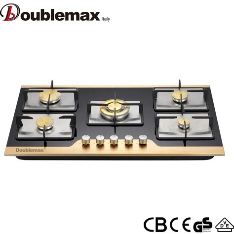 Hot Sell Deluxe 5 Burner Glass Panel Stove Gaz LPG Gas Cooker Free Standing Gas Cooker And