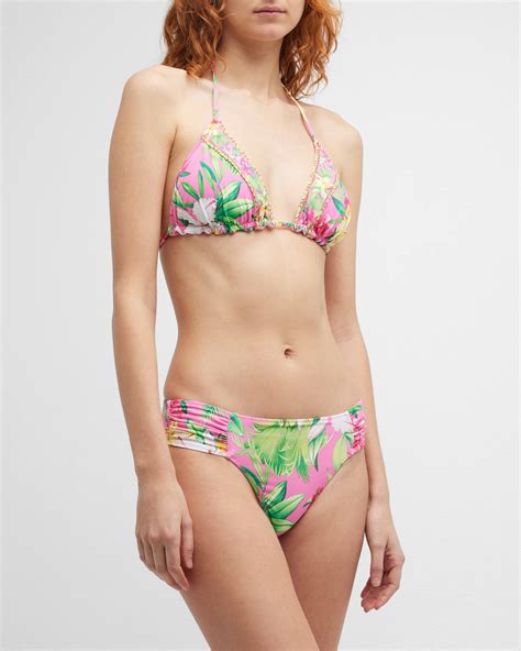 Tommy Bahama Orchid Garden Reversible Hipster Bikini Bottoms In Preppy Pink Rev Modesens