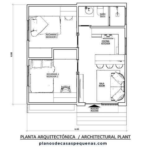 diseno  plano de casa pequena  moderna de  metros