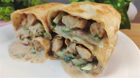 Creamy Chicken Wrap Tortilla Easy And Quick Breakfast Youtube