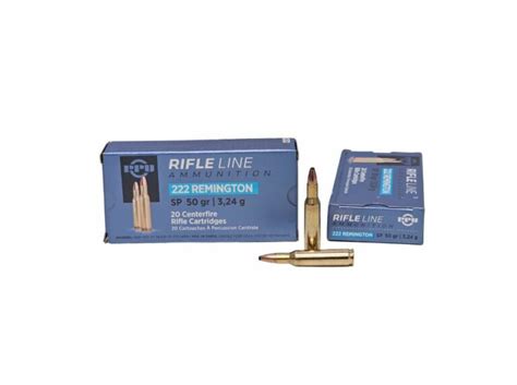 PPU 222 Remington Ammunition Soft Point 20 Rounds Box