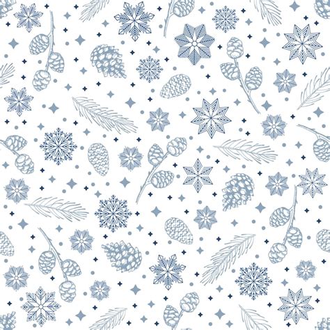 Premium Vector Seamless Vector Pattern Scandinavian Christmas