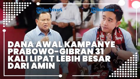 Dana Awal Kampanye Prabowo Gibran 31 Kali Lipat Lebih Besar Dari Amin