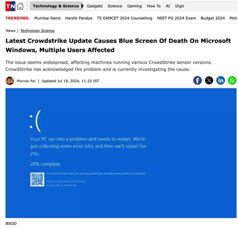 Crowdstrike更新导致全球windows大面积蓝屏死机 安全内参 决策者的网络安全知识库