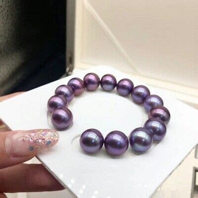 Huge One Mm Natural South Sea Genuine Purple Round Good Luster Loose