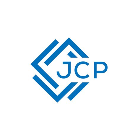 jcp letra logo diseño en blanco antecedentes. jcp creativo circulo