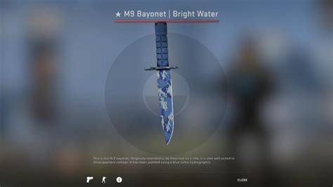 Csgo M9 Bayonet Bright Water Minimal Wear Csgo Knives Csgo Knife
