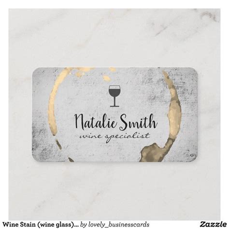 Wine Stain Wine Glass Gold Business Card Artofit