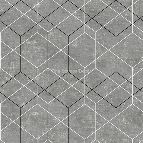 Papel De Parede Geométrico - Papel de Parede Geométrico Cinza - Fina Stampa Decor