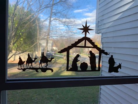 Nativity Window Cling Christmas Window Cling Etsy