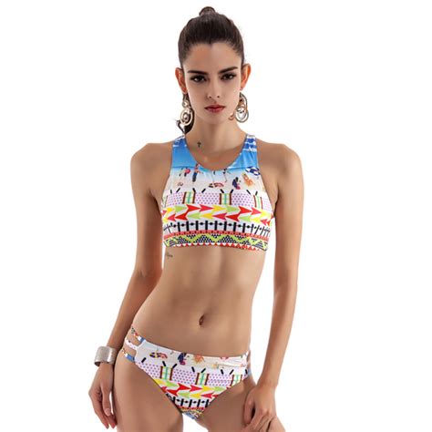 Two Piece High Neck Bikini Beachwear And Bikini Price