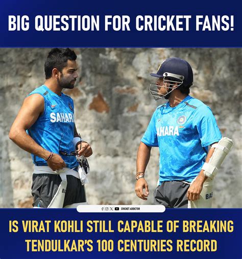 💥 Can King Kohli dethrone the Master?... - Cricket Addictor | Facebook