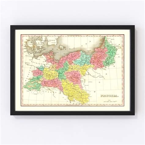 Vintage Map of Prussia 1831 by Ted's Vintage Art