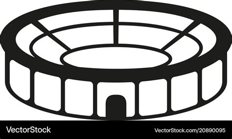 Black and white sport stadium silhouette Vector Image