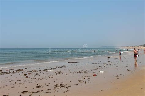 Vistas Panorámicas De Una Hermosa Playa De Goa Foto de archivo