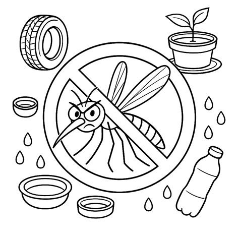 Desenhos Sobre Dengue Para Colorir - Desenhos do Mosquito da Dengue para Colorir: Prevenção com Diversão ...