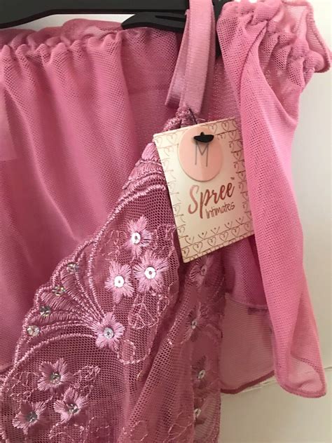 NWT Spree Sheer Mesh Camisole And Shorts Sexy Lingerie Sleep Set S M L XL EBay