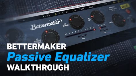 Bettermaker Passive Equalizer Walkthrough Plugin Alliance YouTube