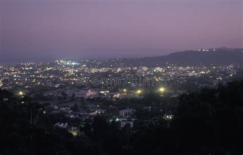 Night View Of Santa Barbara Stock Photo Image Of Travel Cityscape