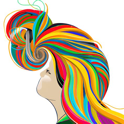 Womens Abstract Art Flower Hair Graphic · Creative Fabrica