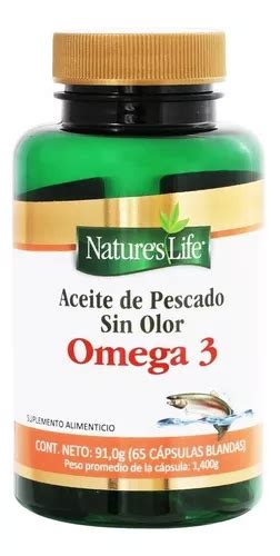 Aceite De Pescado Sin Olor Omega C Caps Nature S Life Mercadolibre