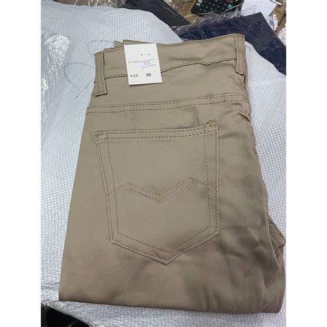 Khaki Skinny Pants For Men S Fashion Shopee Philippines