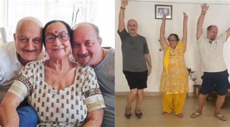 Anupam Kher, Raju Kher And Mother Dulari Kher Dance Together On Beats ...