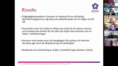 Terh Mtning Efter Stroke I Hemmet Under Pandemin Platsens Betydelse