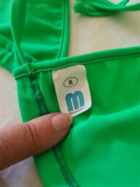 New Wicked Weasel Microminimus Neon Green Bikini Bottom Tri Top Size Xl Picclick Uk