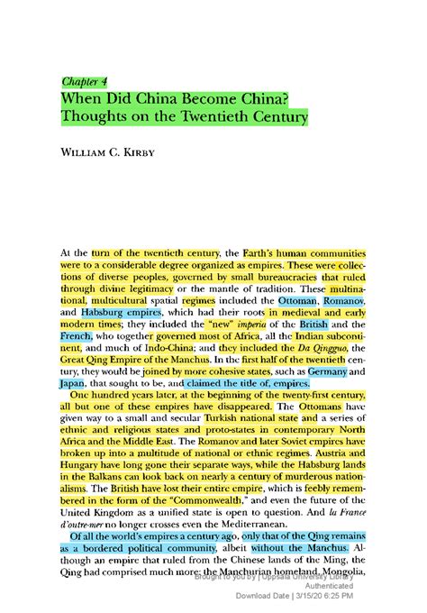 Le Origini della Cina - Docsity