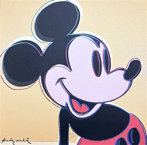 ANDY WARHOL mickey Mouse Signed, Certificate coa, Limited Edition 227/ ...