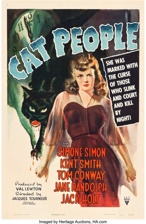 Cat People Rko 1942 One Sheet 27 X 41 Movie Posters Lot 86185 Heritage Auctions