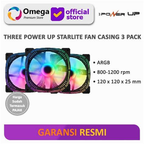 Jual Fan Casing Gaming 12cm Argb Raptor Fan Starlite 3 Pack Hitam Di