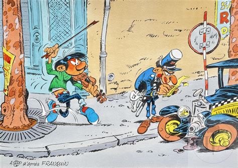 Lot N Andr Sipp Gaston Lagaffe Dessin Original Illustr